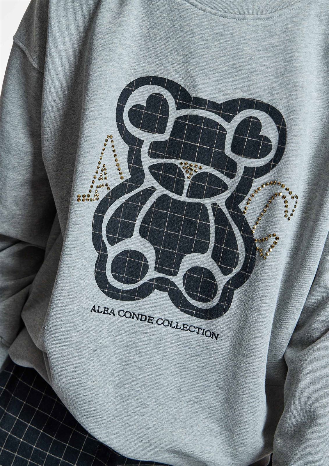 Sudadera Alba Conde 6805 print OSO GRIS - Imagen 3