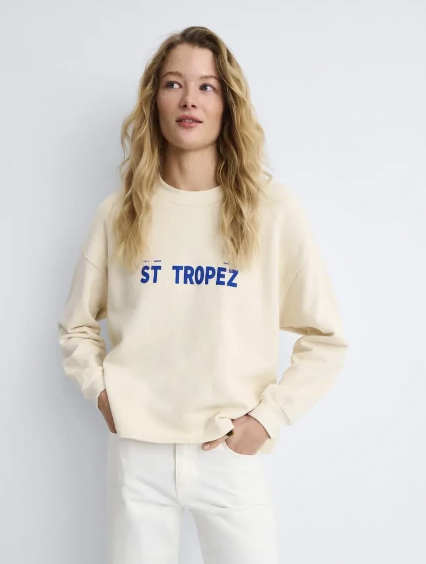 SUDADERA ese O ese  ALGODÓN ST. TROPEZ - Imagen 1
