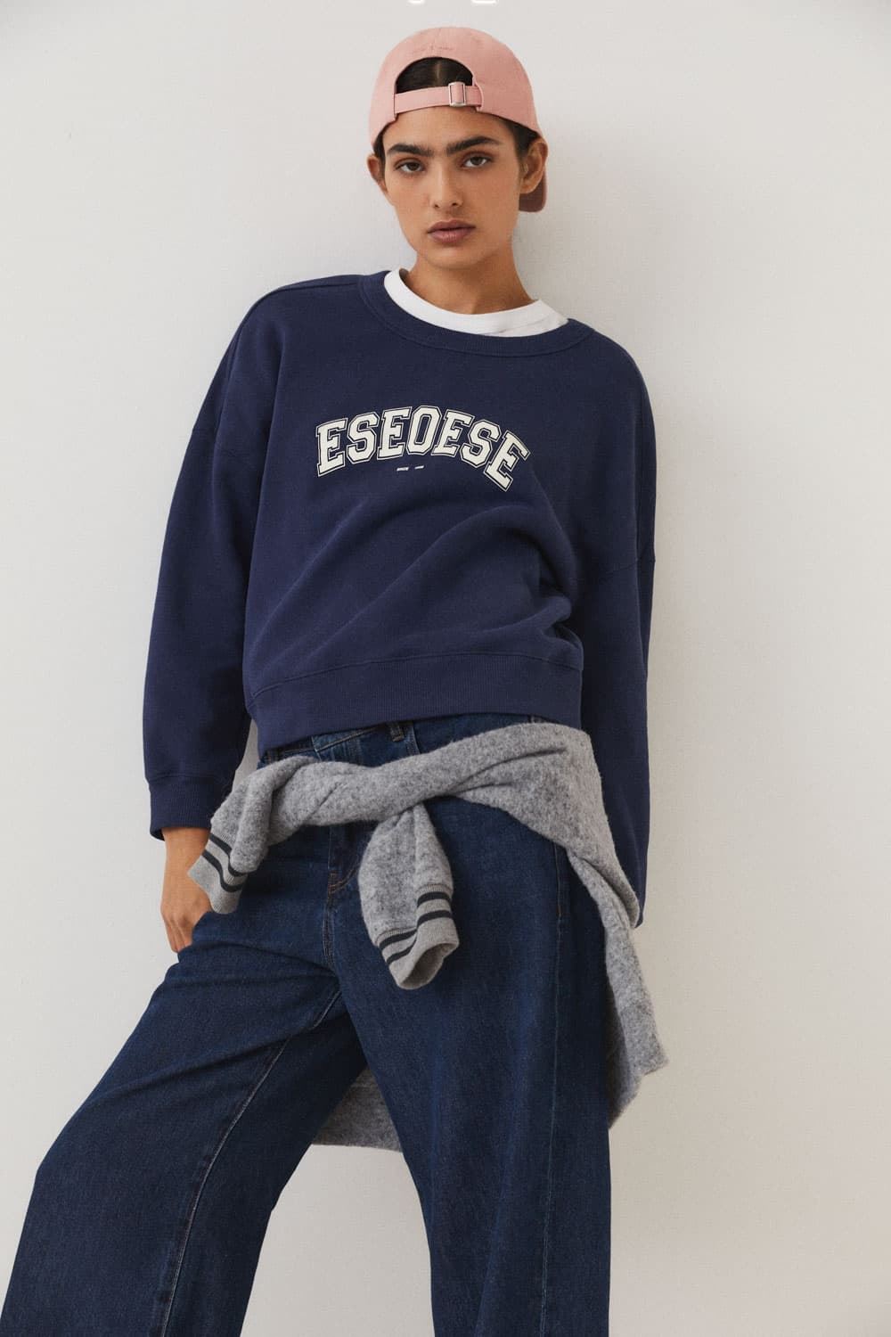Sudadera ese O ese azul marino COLLEGE - Imagen 5