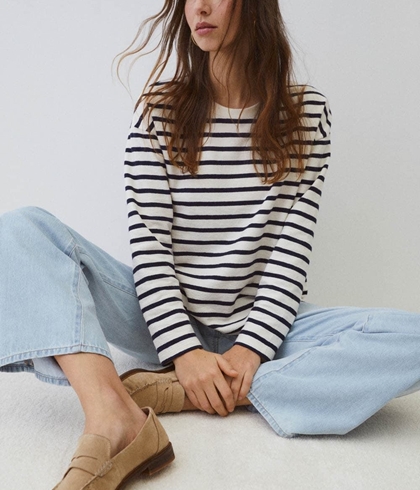 Sudadera ese O ese estrippes  azul marino - Imagen 2