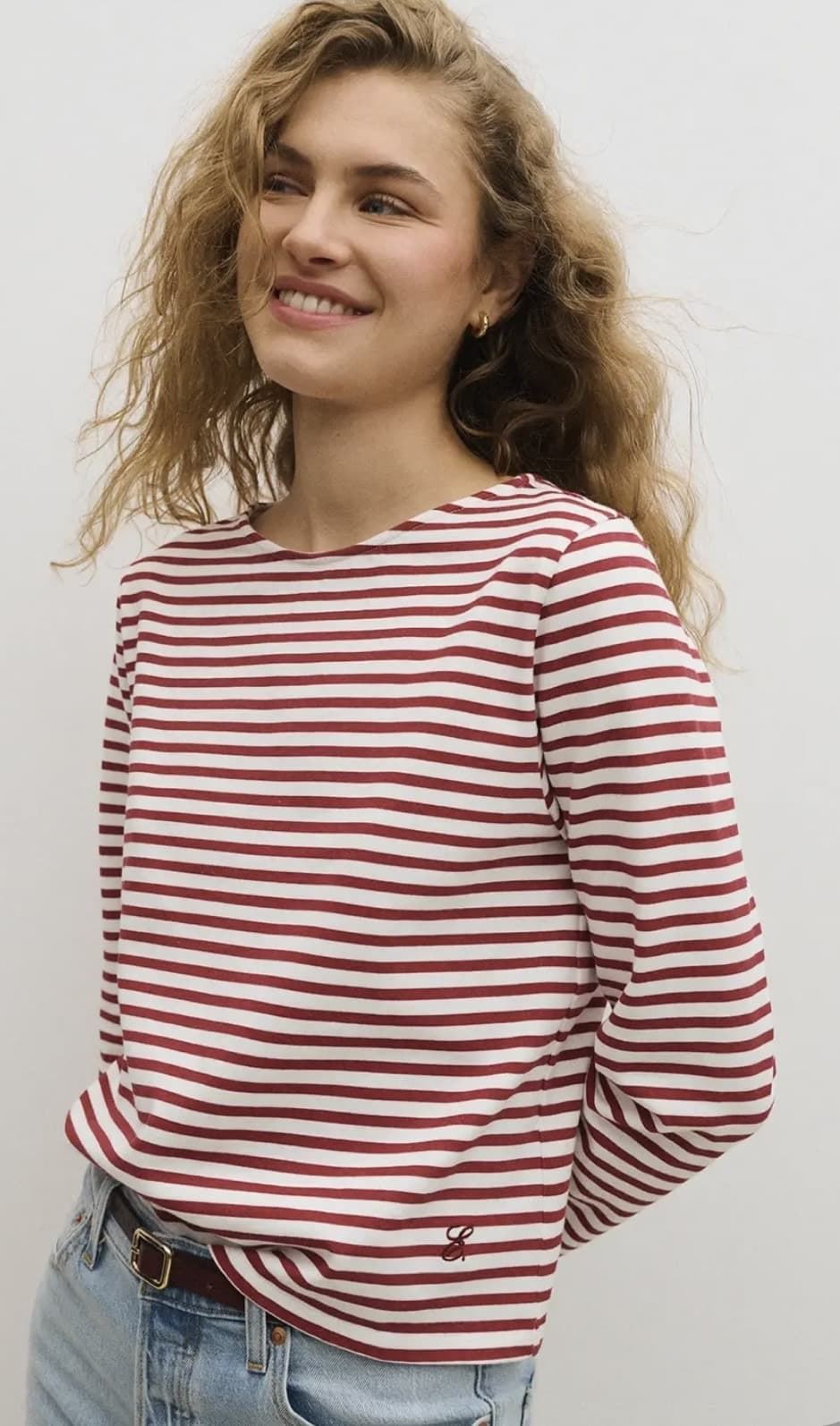 Sudadera ese O ese  FELPA.PORTOFINO BURNT RED-ECRU - Imagen 1