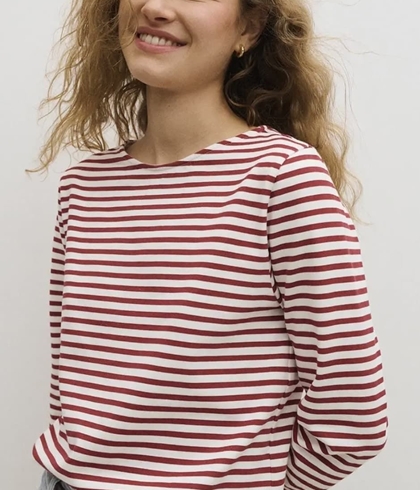 Sudadera ese O ese  FELPA.PORTOFINO BURNT RED-ECRU - Imagen 1