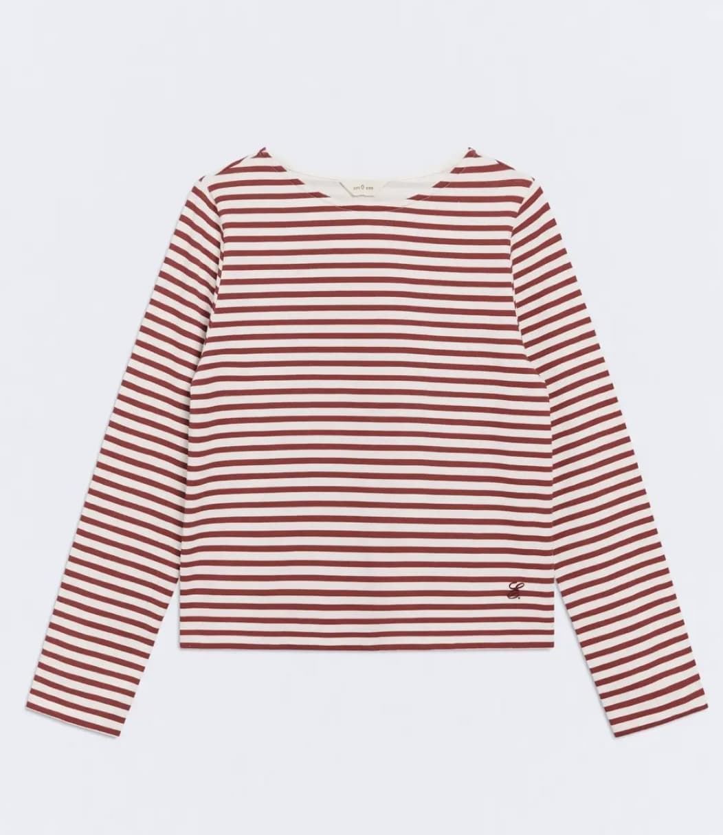 Sudadera ese O ese  FELPA.PORTOFINO BURNT RED-ECRU - Imagen 3