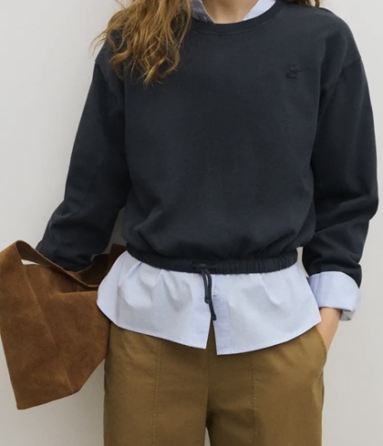 Sudadera ese O ese FELPA URBAN ALGODÓN azul marino - Imagen 1