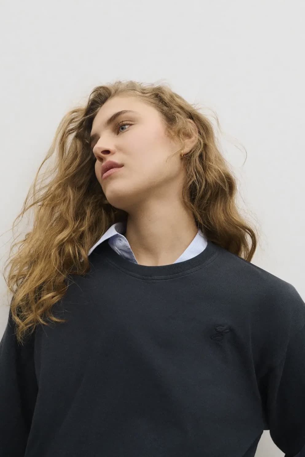 Sudadera ese O ese FELPA URBAN ALGODÓN azul marino - Imagen 2