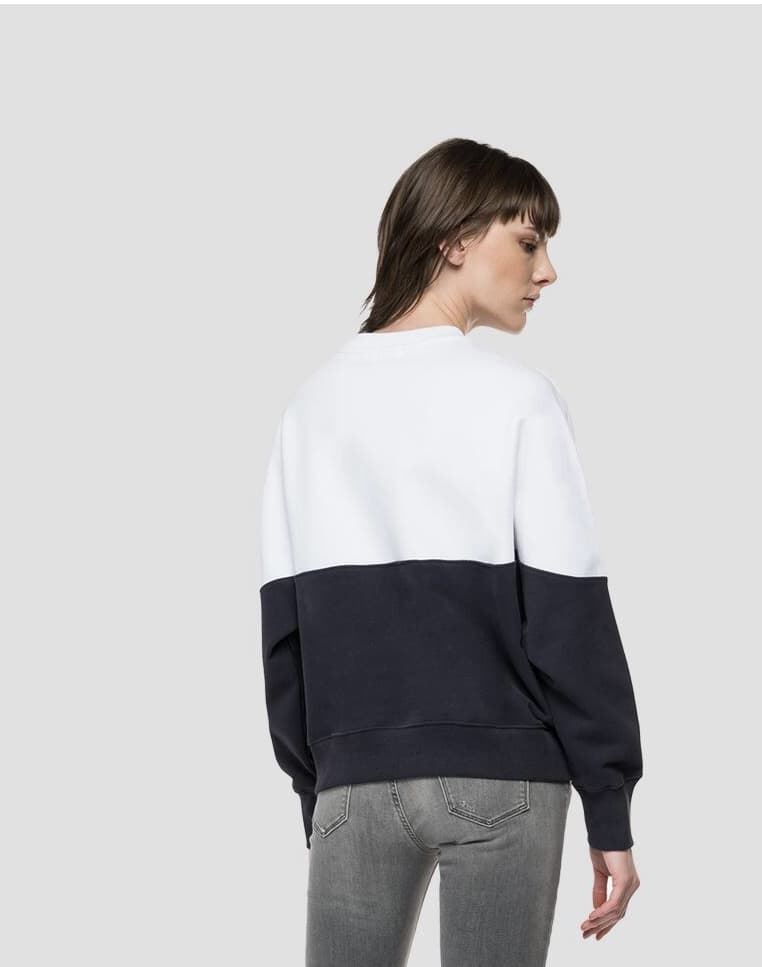Sudadera Replay blanco negro - Imagen 3