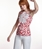 Top Alba conde 1322 flor blanco rojo - Imagen 2