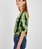 Top Derhy ZAARA estampada verdes - Imagen 1