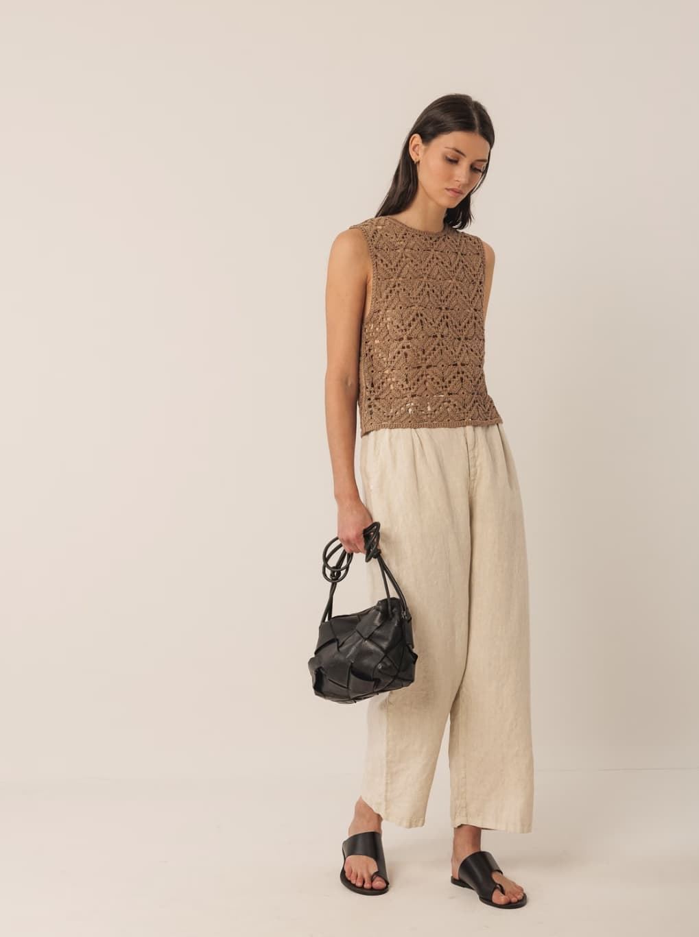 TOP Indi & Cold abotonado crochet topo - Imagen 4