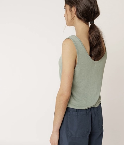 TOP Indi & Cold TOP FG535 PUNTO TINTE PRENDA verde salvia - Imagen 2