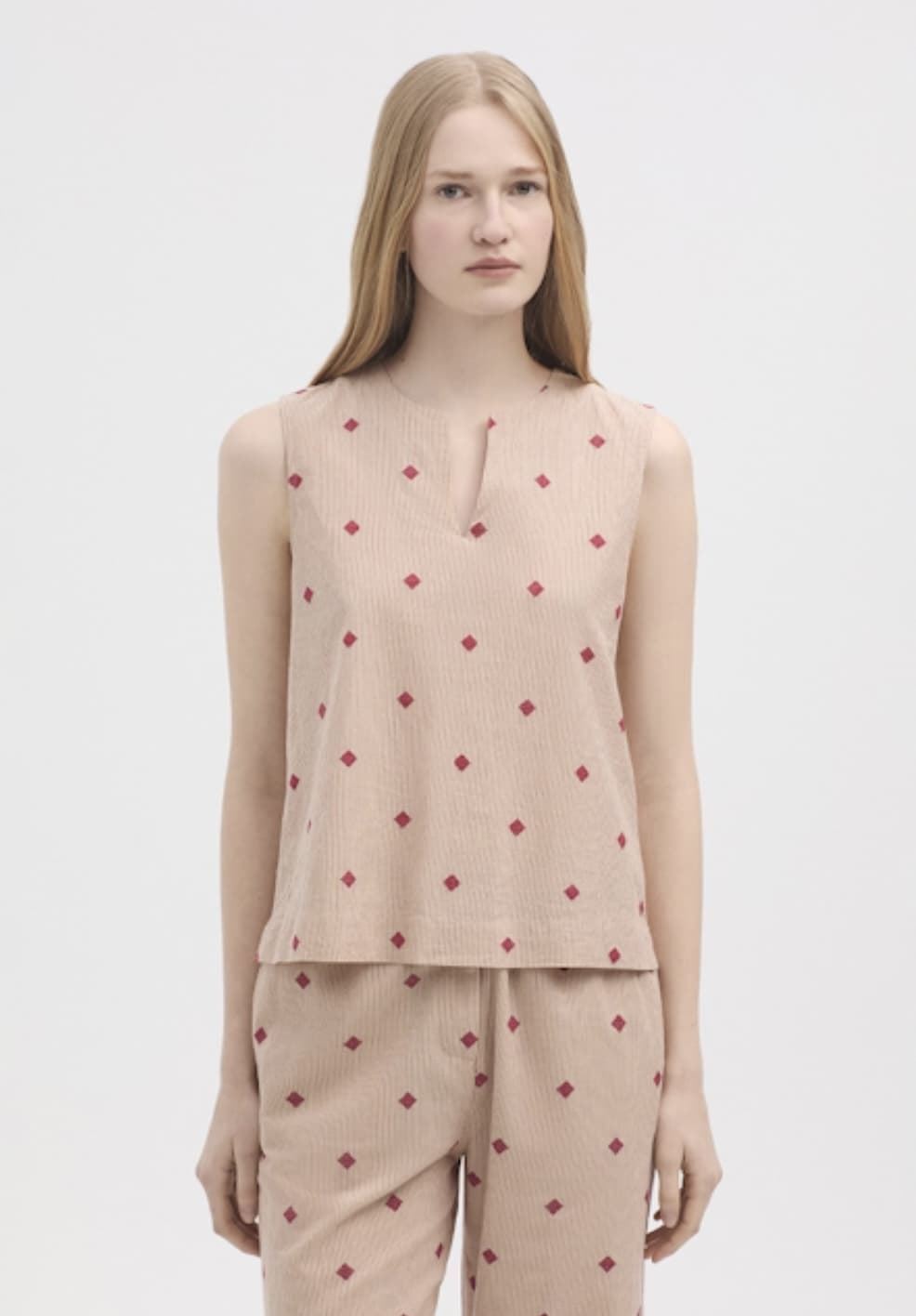 Top Nice Things  Diamond jacquard rojos - Imagen 2
