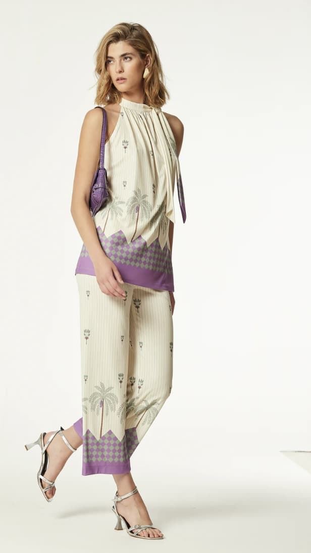 TOP OKY MARTINA PUNTO ESTAMPADO GRECA - Imagen 1
