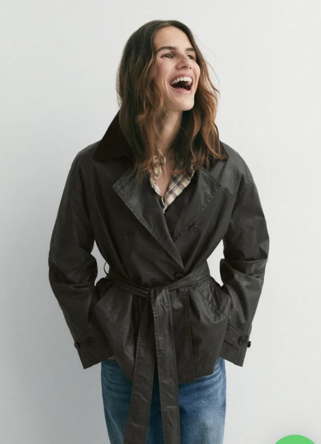 Trench ese O ese Stuart encerrado verde - Imagen 1