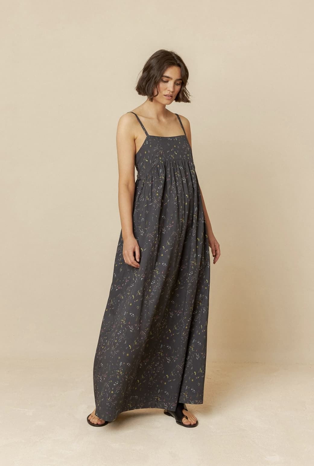Vestido AD150  Indi & Cold voile algodón negro. - Imagen 1