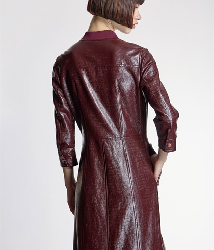 VESTIDO Alba Conde 6414 ENTALLADO BURDEOS - Imagen 2