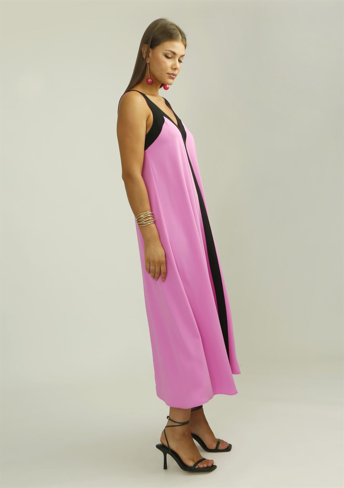 Vestido Alba Conde rosa bicolor - Imagen 2