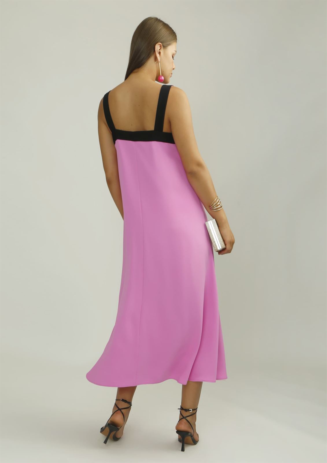 Vestido Alba Conde rosa bicolor - Imagen 3