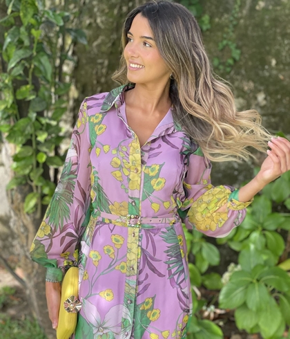 Vestido Carla Ruiz joya estampado - Imagen 1