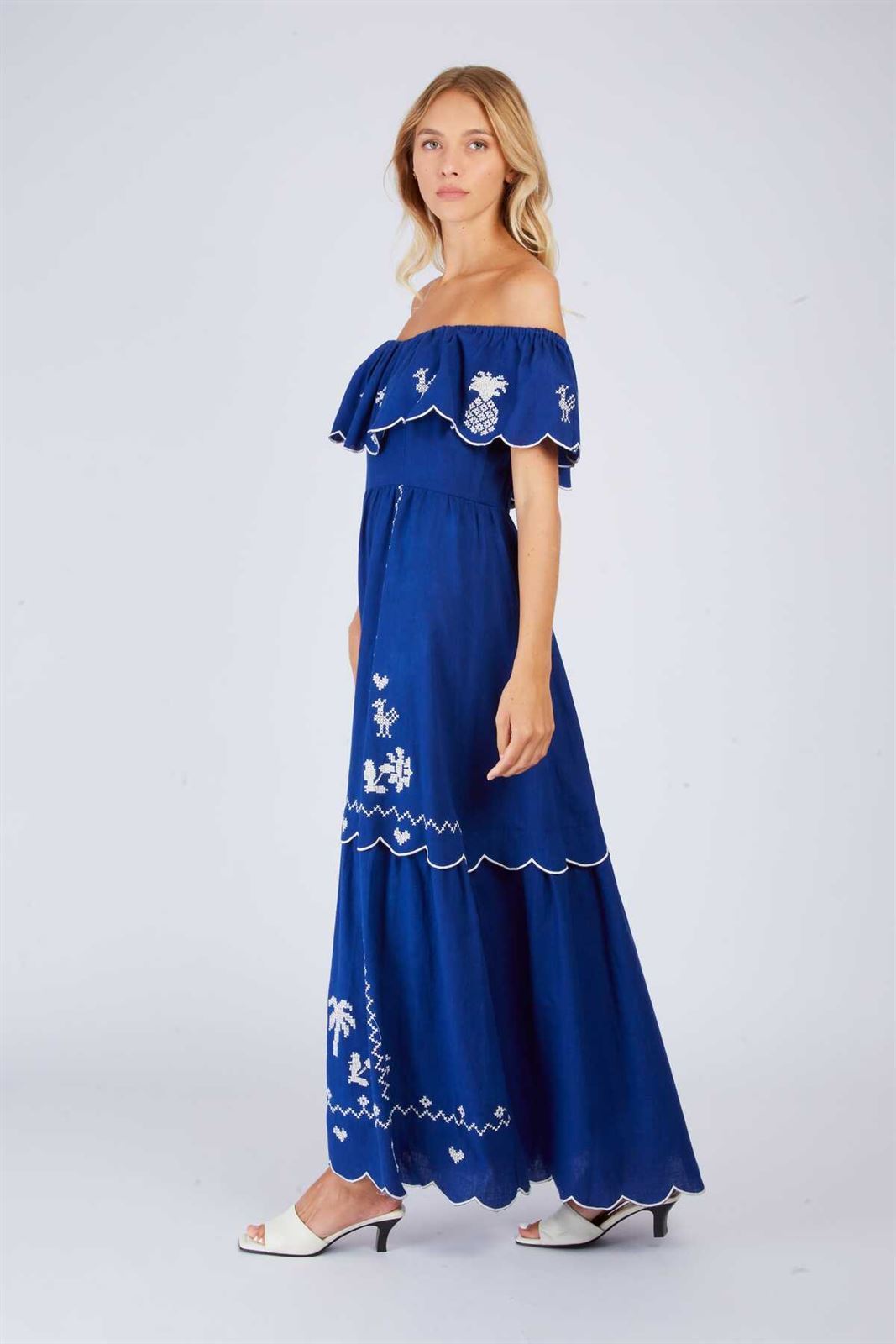 Vestido CHANCE ROBE piñas azul marino - Imagen 2