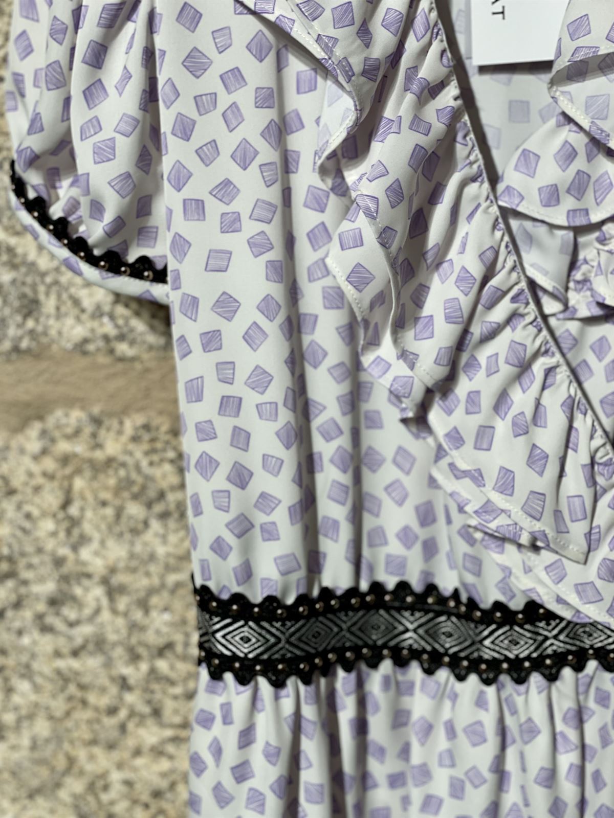 Vestido Largo Chokolat Camisero Estampado Topos