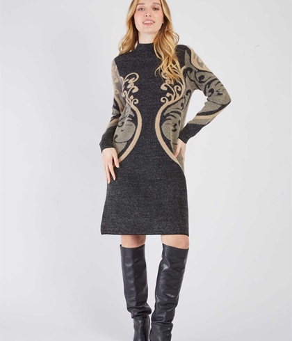 Vestido Derhy CALYPSO ROBE Negro grisaceo - Imagen 2