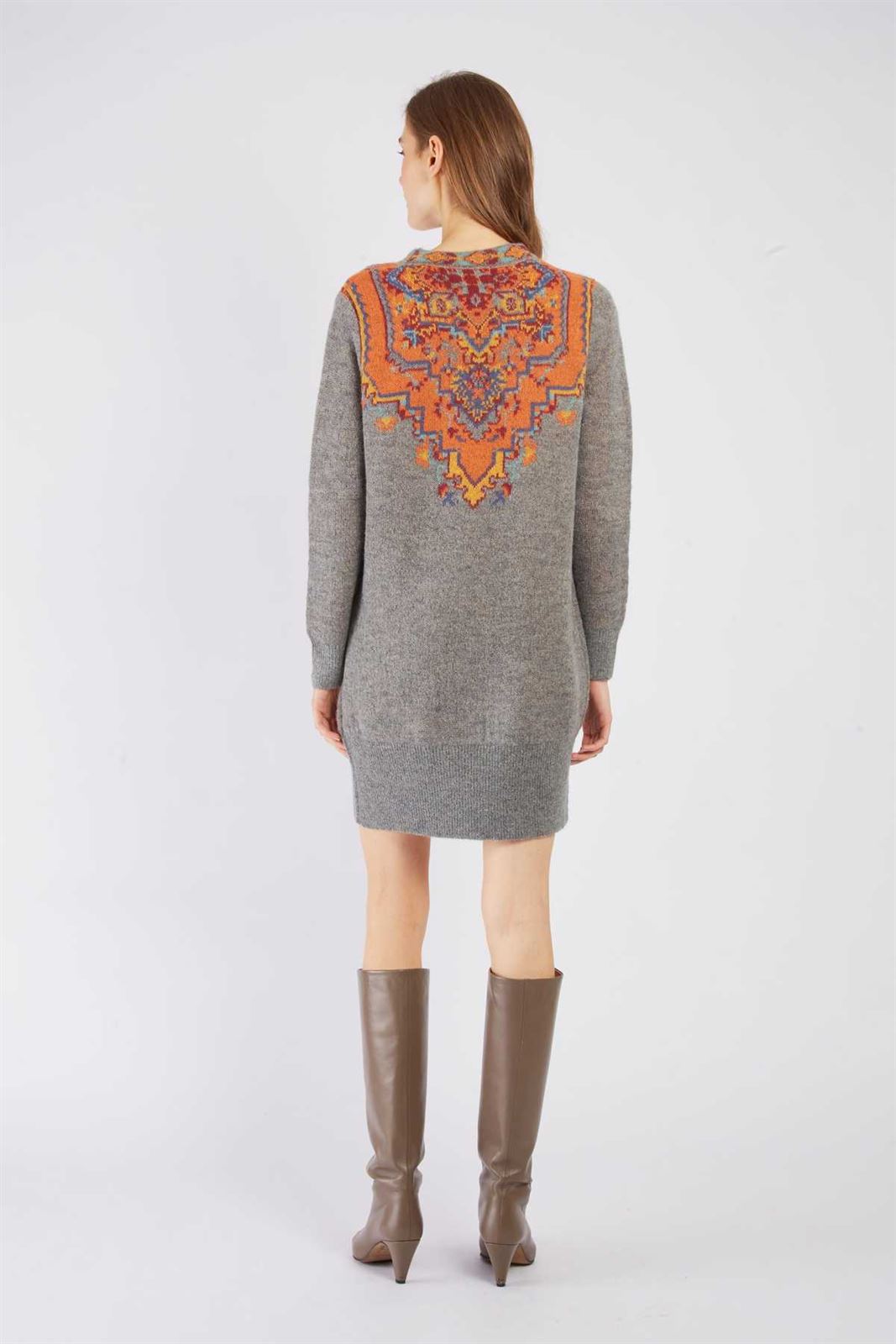 Vestido Derhy CELESTE ROBE greca gris - Imagen 2