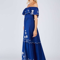 Vestido DERHY CHANCE ROBE piñas azul marino - Imagen 2