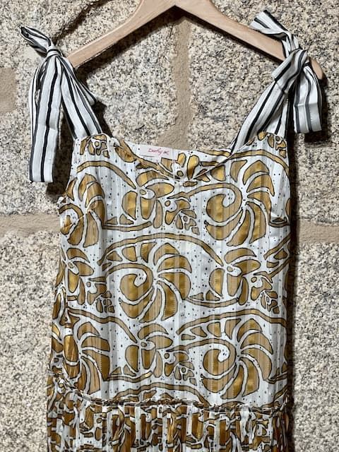 Vestido Derhy estampado mostazas, - Imagen 3