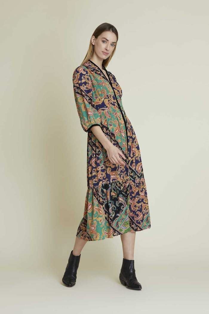 Vestido estampado 2025 pañuelo