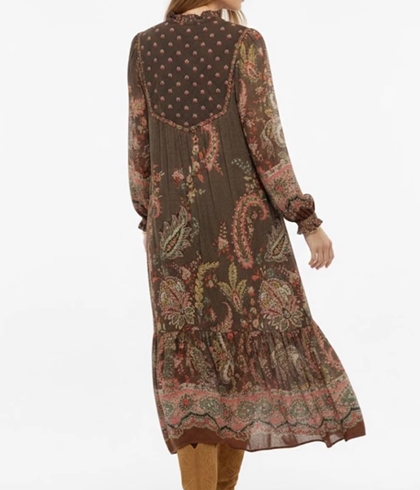 Vestido Derhy FEDORA pechera acolchadoa marrones - Imagen 1
