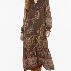 Vestido Derhy FEDORA pechera acolchadoa marrones - Imagen 2