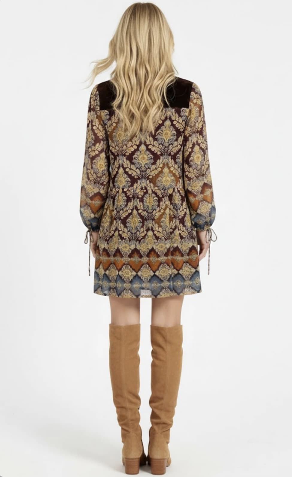 Vestido Derhy FELICIA cachemir marrones - Imagen 2
