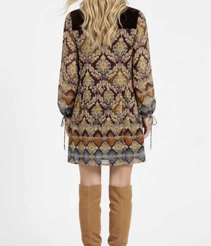 Vestido Derhy FELICIA cachemir marrones - Imagen 2