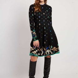 Vestido Derhy JEHANNE estampado negro - Imagen 2