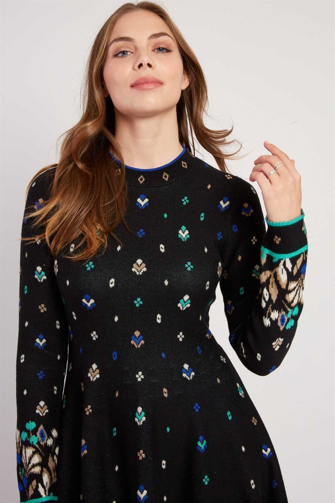 Vestido Derhy JEHANNE estampado negro - Imagen 5