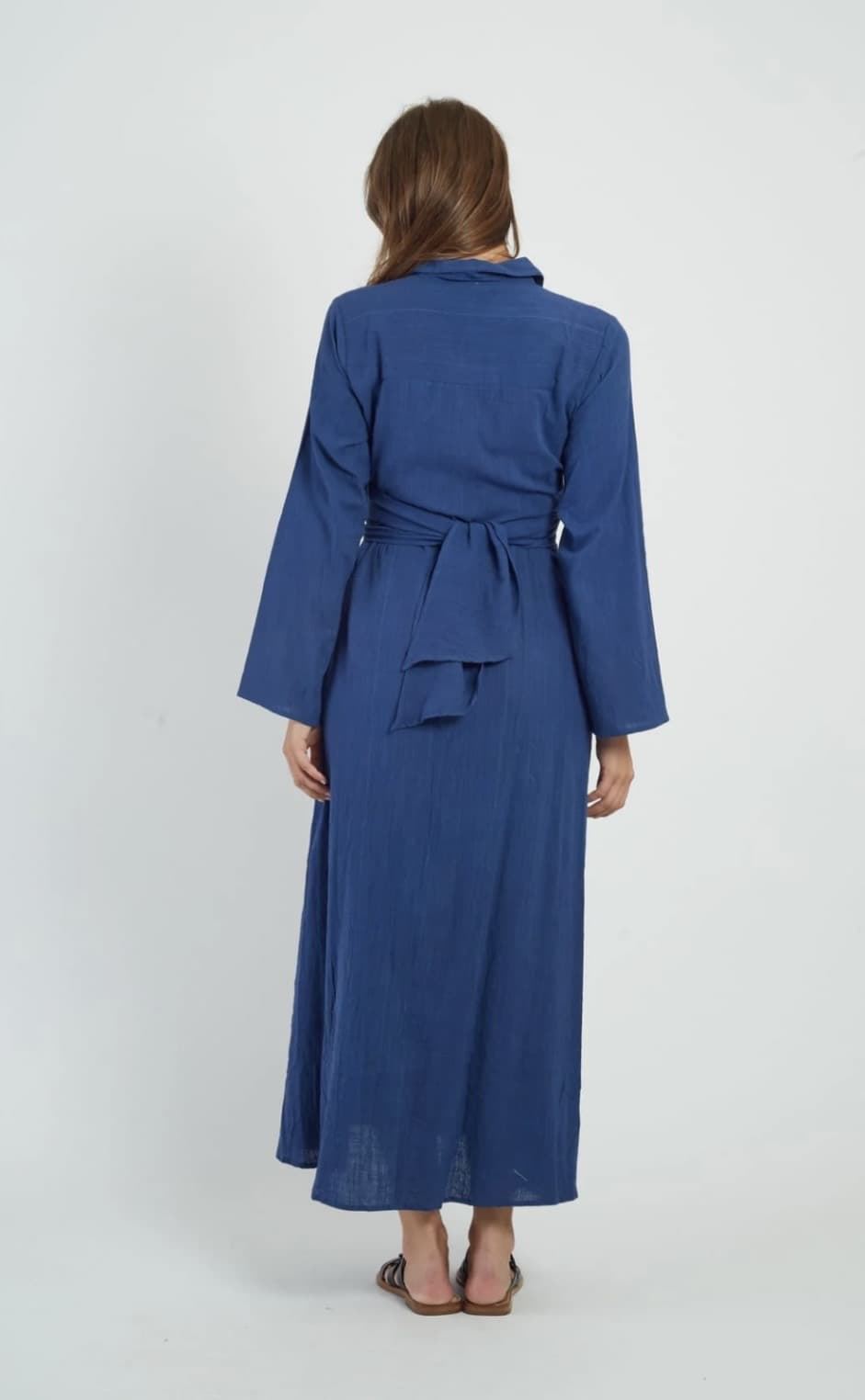 Vestido Derhy  P615090-20-S GLOUPS  largo bordado azul - Imagen 4