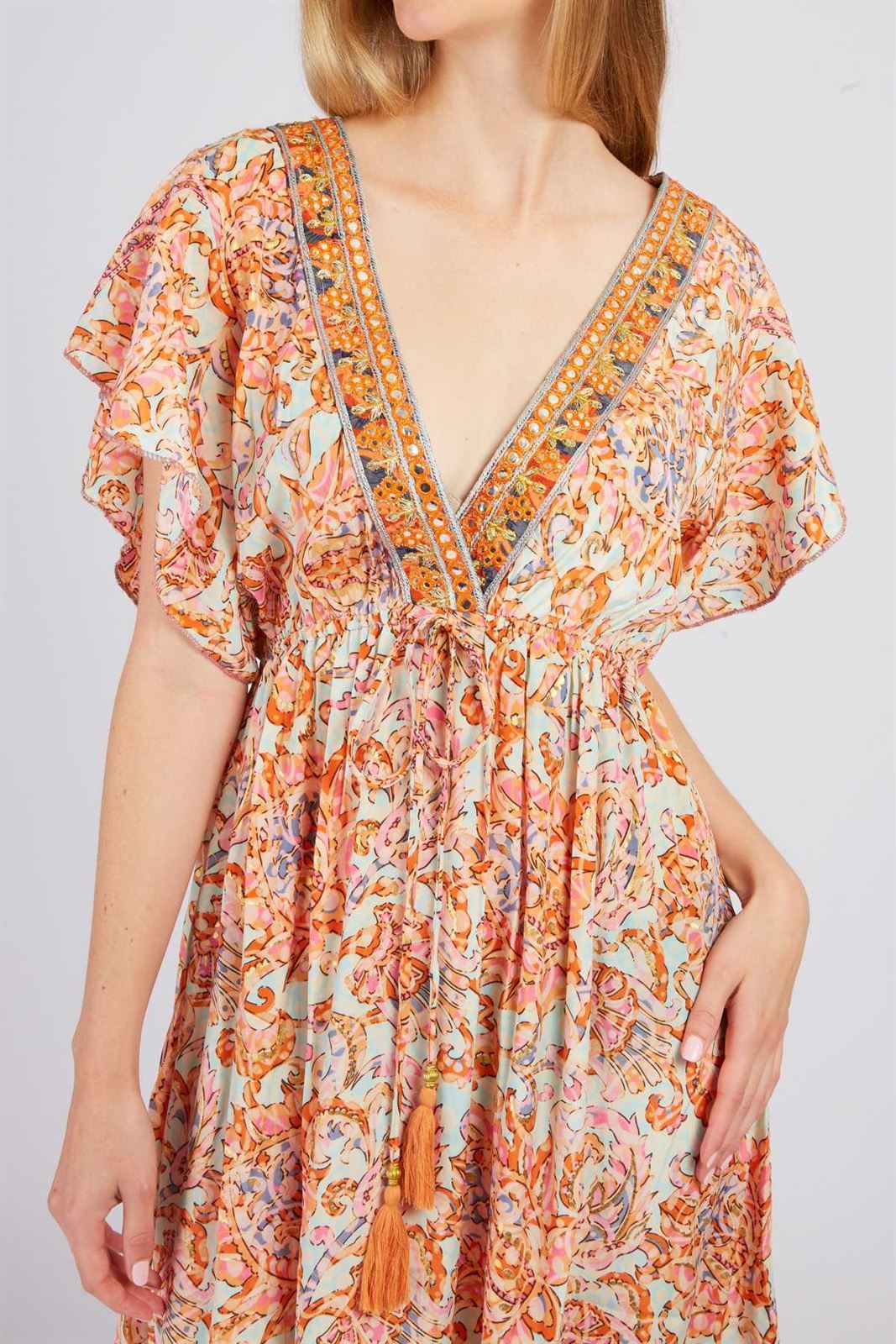 Vestido DERHY PHARAON ROBE estampado naranjas - Imagen 5