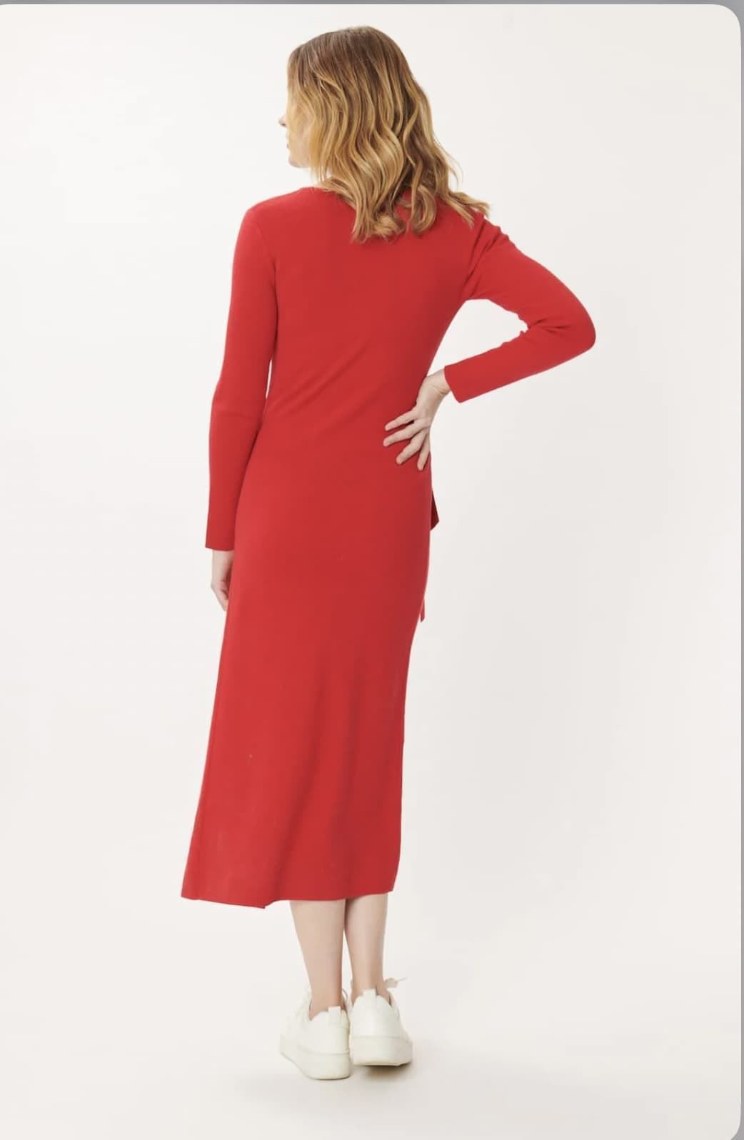 Vestido Derhy punto Gaia rojo - Imagen 4