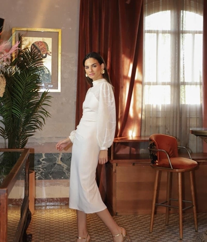 Vestido ELAENOR blanco - Imagen 1