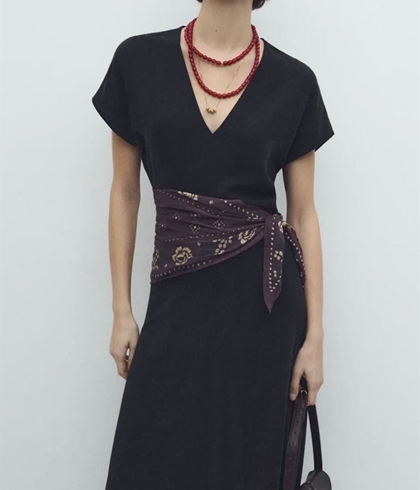 Vestido ese O ese Harper negro - Imagen 1