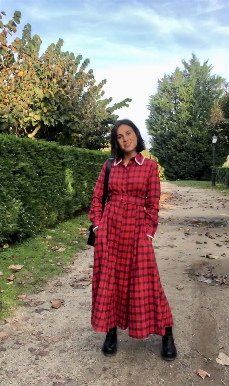 Vestidos de cuadros rojos 2025