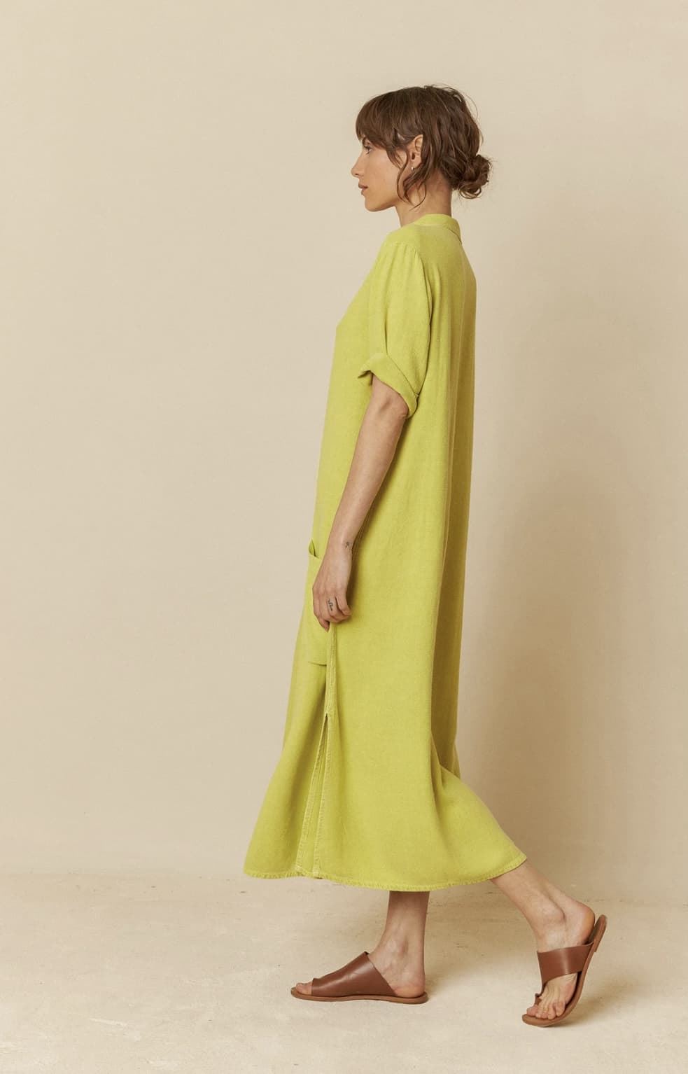 Vestido Indi & Cold 267 camisero pistacho. - Imagen 4