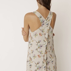 Vestido Indi & Cold  AD100 Espalda cruzada floral ecru crudo - Imagen 2