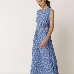 Vestido Indi & Cold   AD120 largo encaje azul británico - Imagen 1