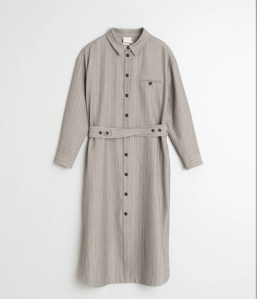 Vestido Indi & Cold Camisero fluido NJ300 gris - Imagen 6