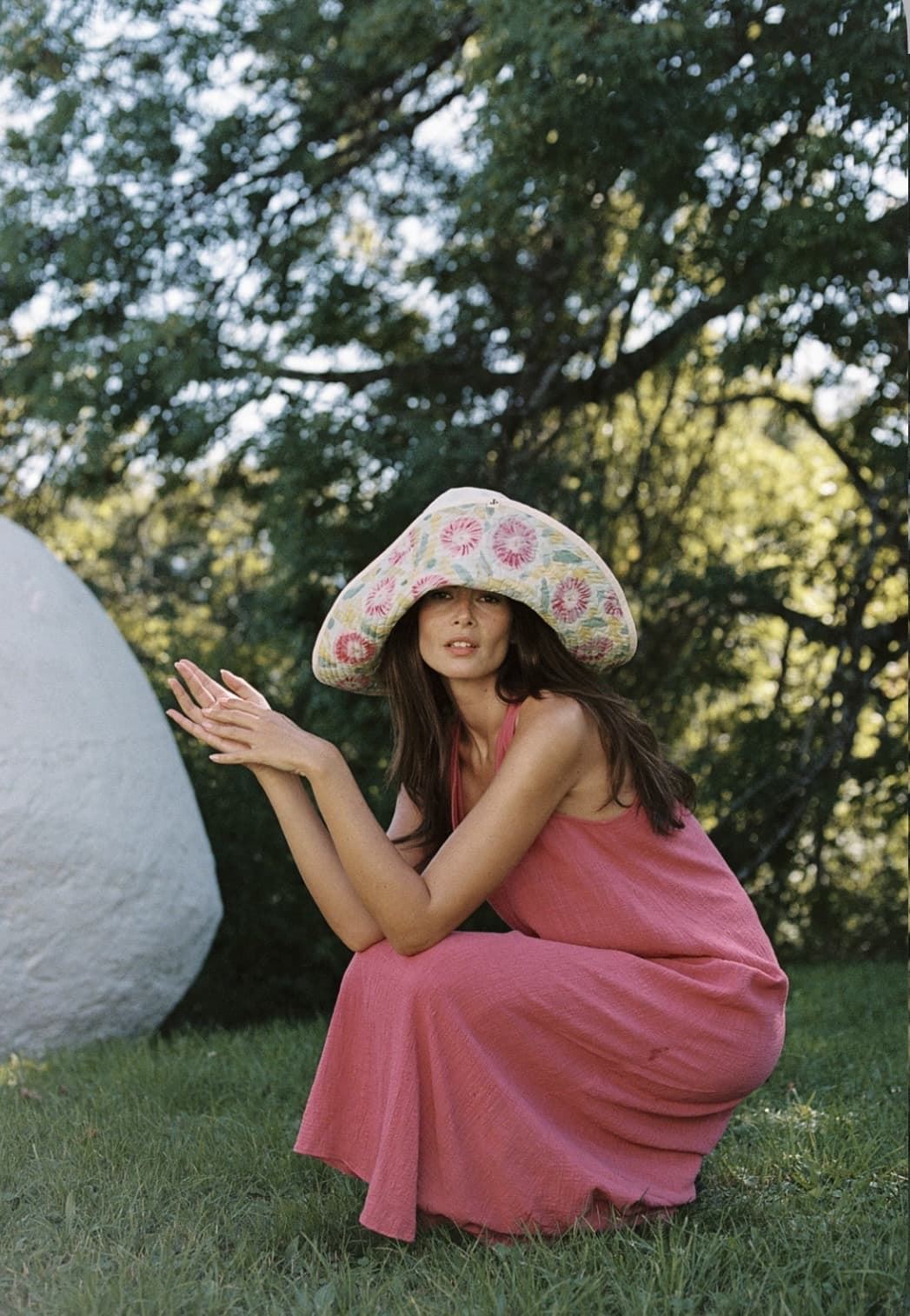 Vestido Indi & Cold CC335 Maxi CREPADO rosa lichi - Imagen 1