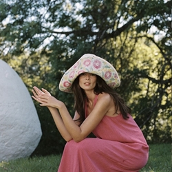 Vestido Indi & Cold CC335 Maxi CREPADO rosa lichi - Imagen 1