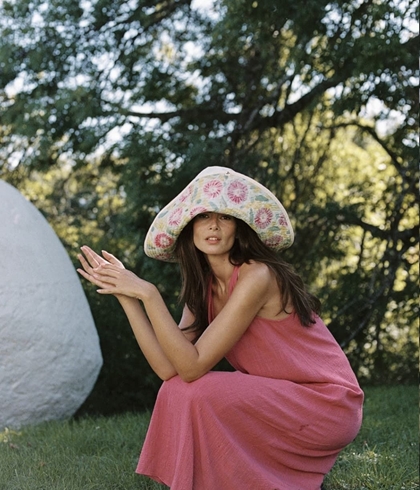 Vestido Indi & Cold CC335 Maxi CREPADO rosa lichi - Imagen 1