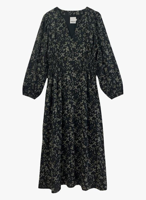 VESTIDO Indi & Cold KI120 maxivolumen estampado boho negro - Imagen 4