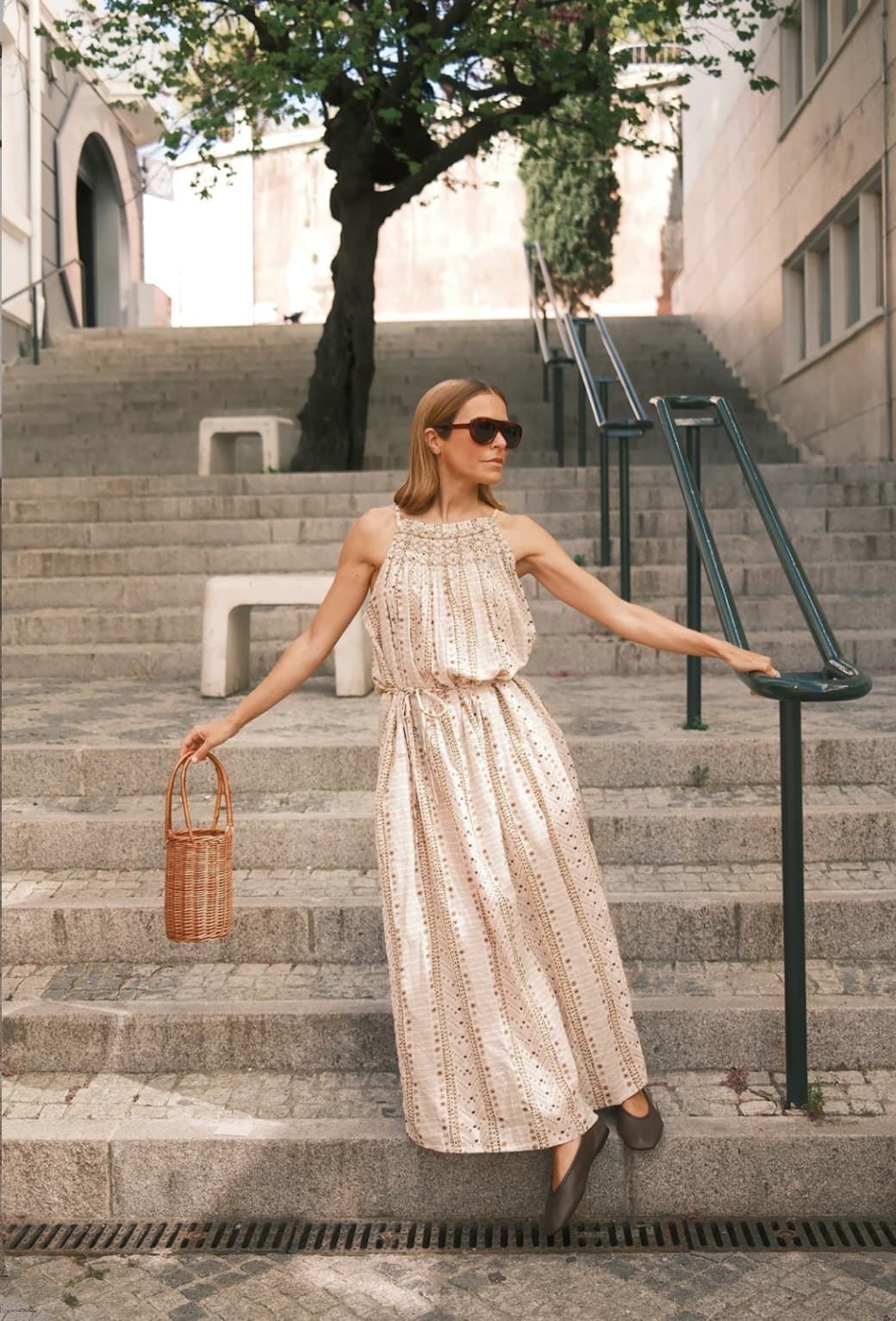 Vestido Indi & Cold KI130 HALTER ESTAMPADO crudo - Imagen 1